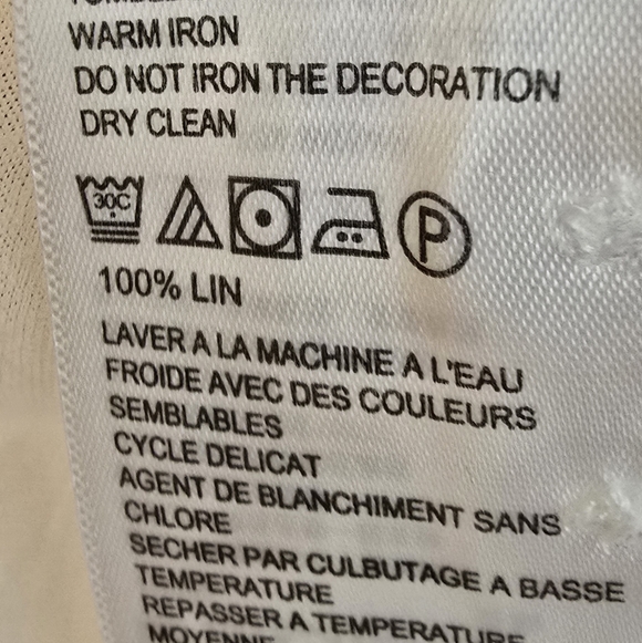 Tommy Bahama Cream Floral Leaf Pattern Men's Shirt 100% Washable Linen - Picture 4 of 4